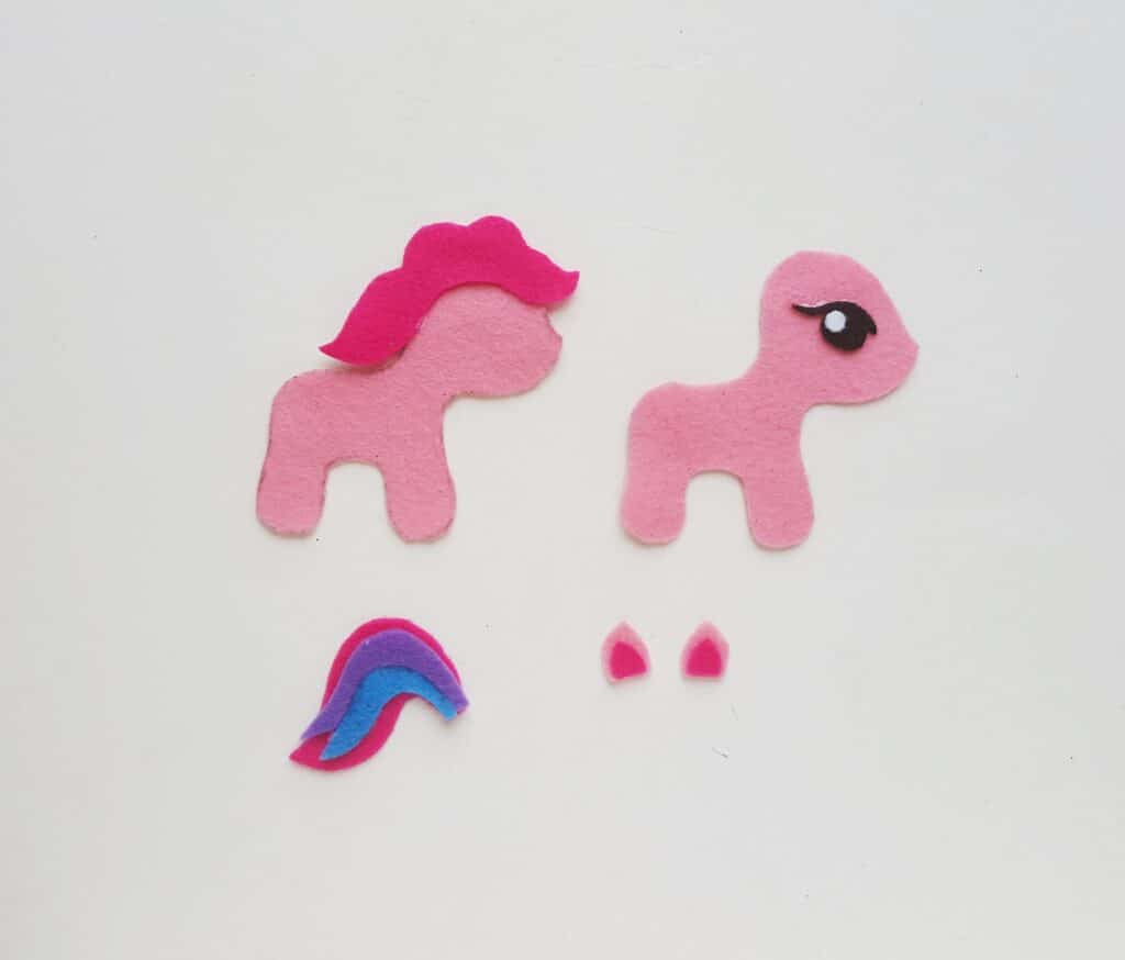 pink felt pony pattern templates