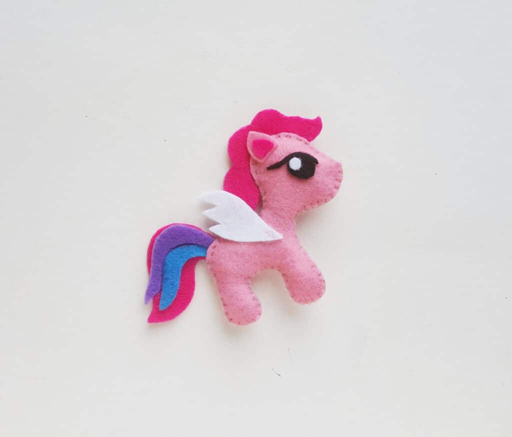 my little pony felt stuffed craft