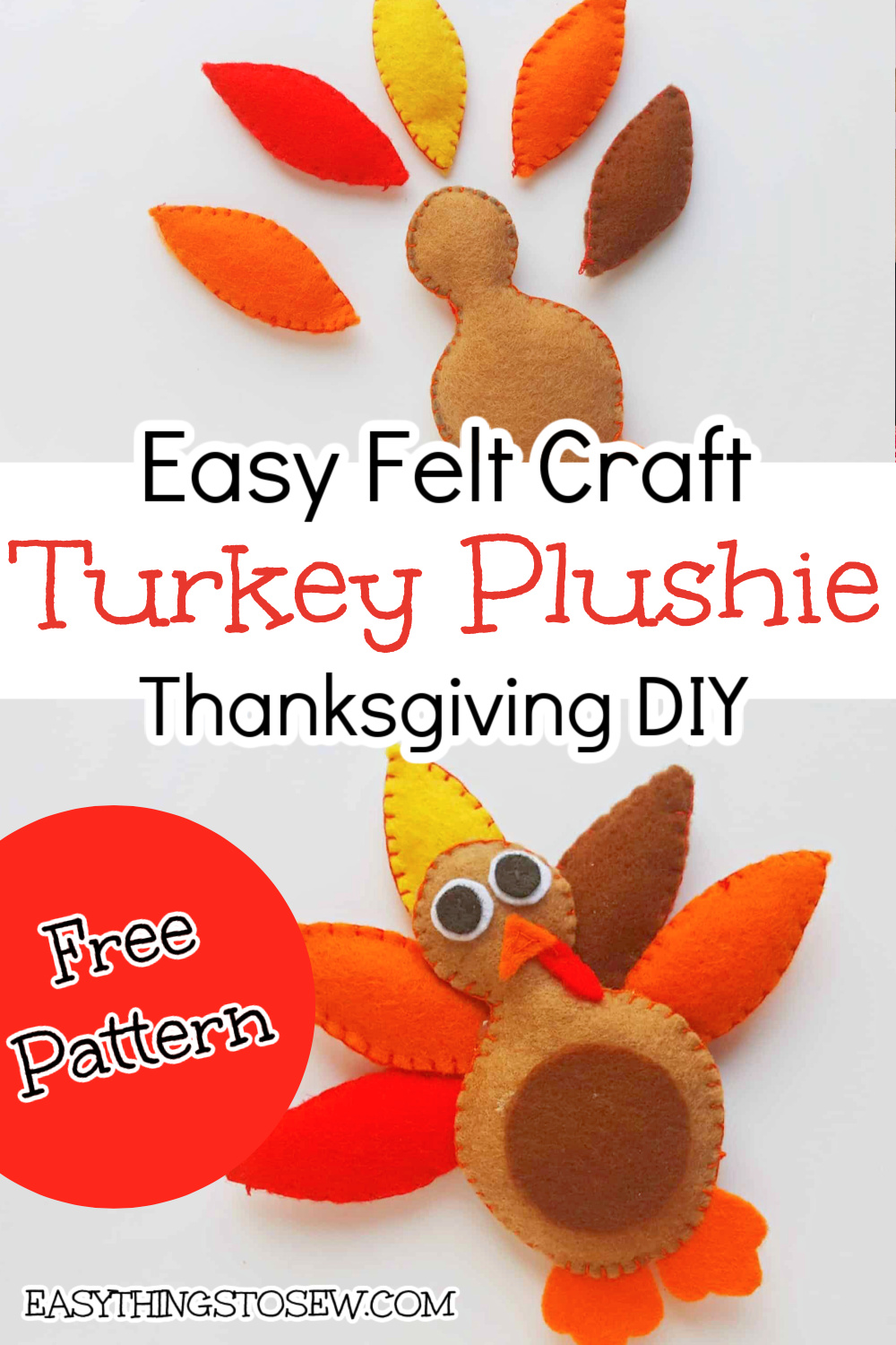 Felt Turkey Craft - Easy Things to Sew