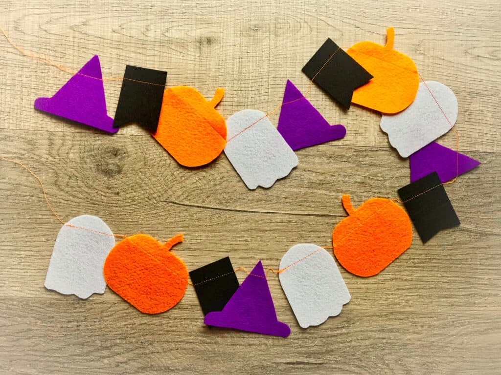 felt halloween garland