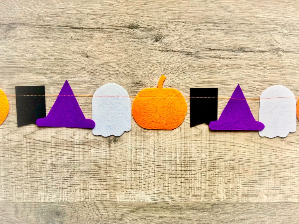 felt cutouts in Halloween shapes