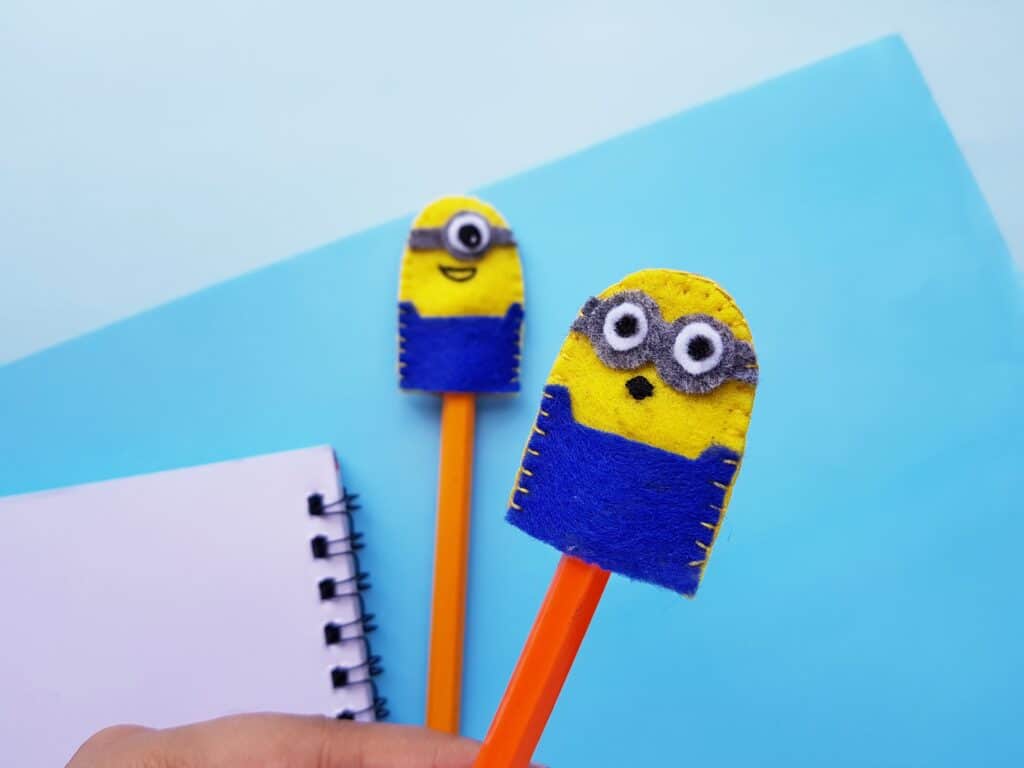 yellow and blue minion felt toys