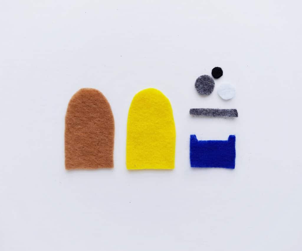 felt minion template cut outs