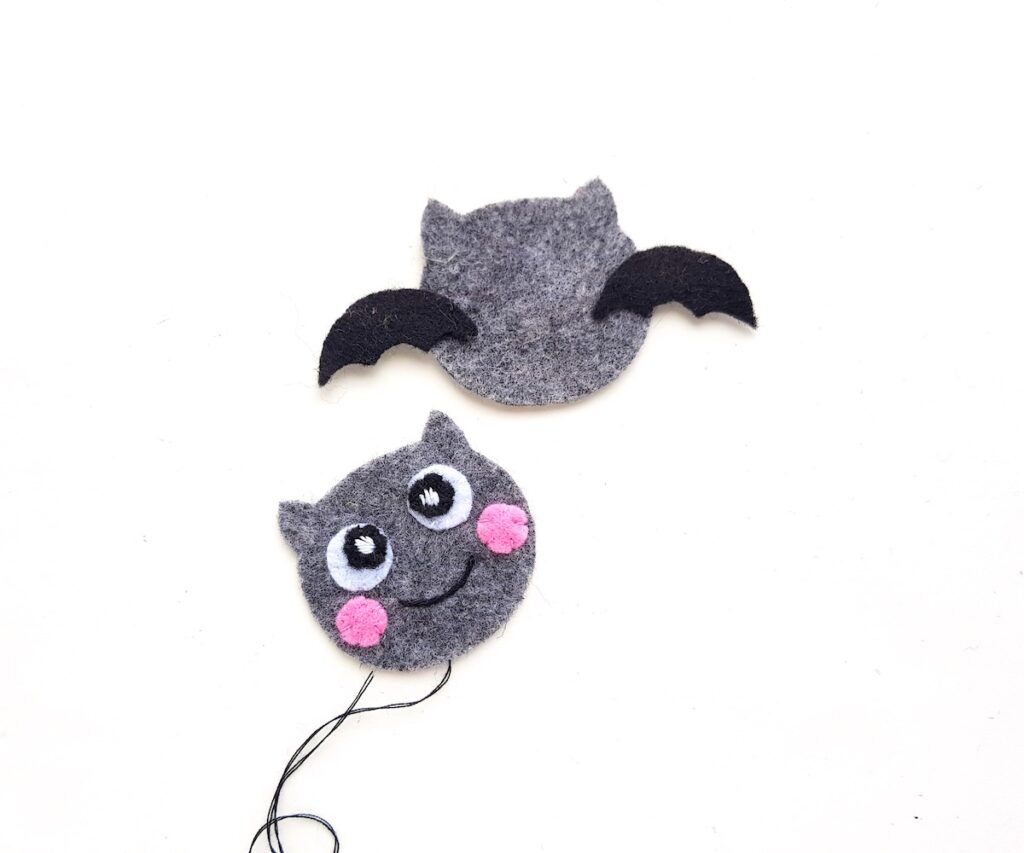 plush halloween bat halves with wings