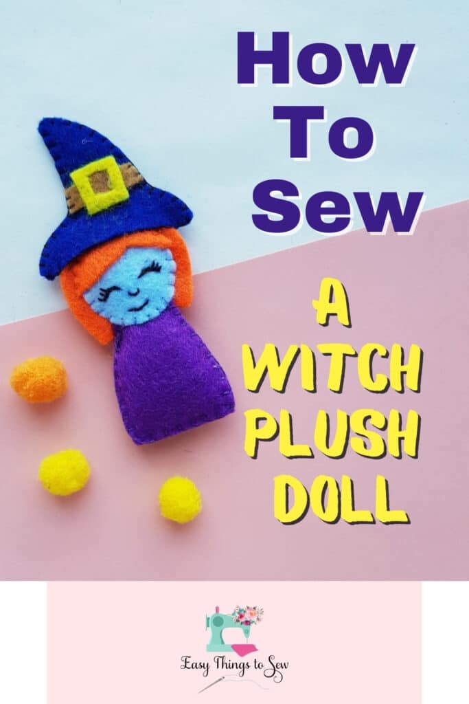 felt witch plushie doll