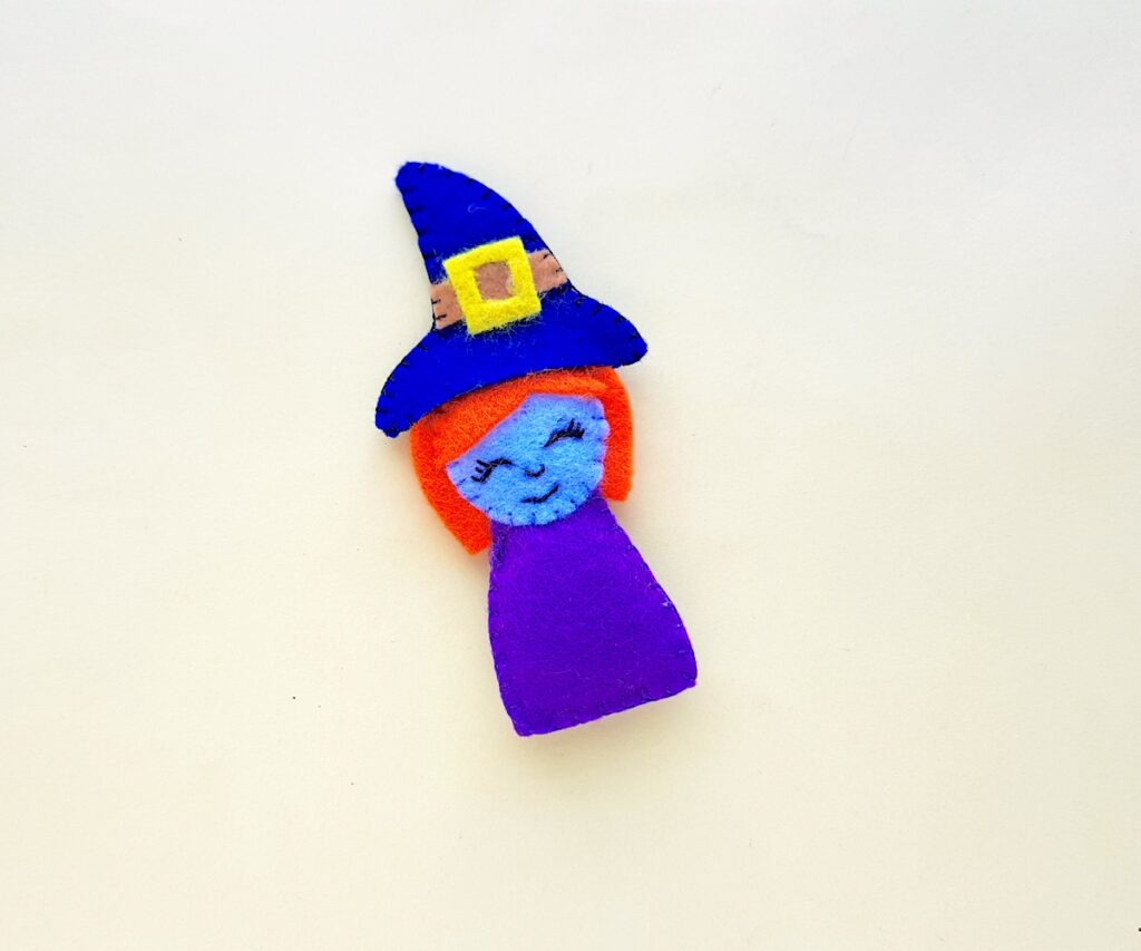 Witch Plush Doll complete on white background