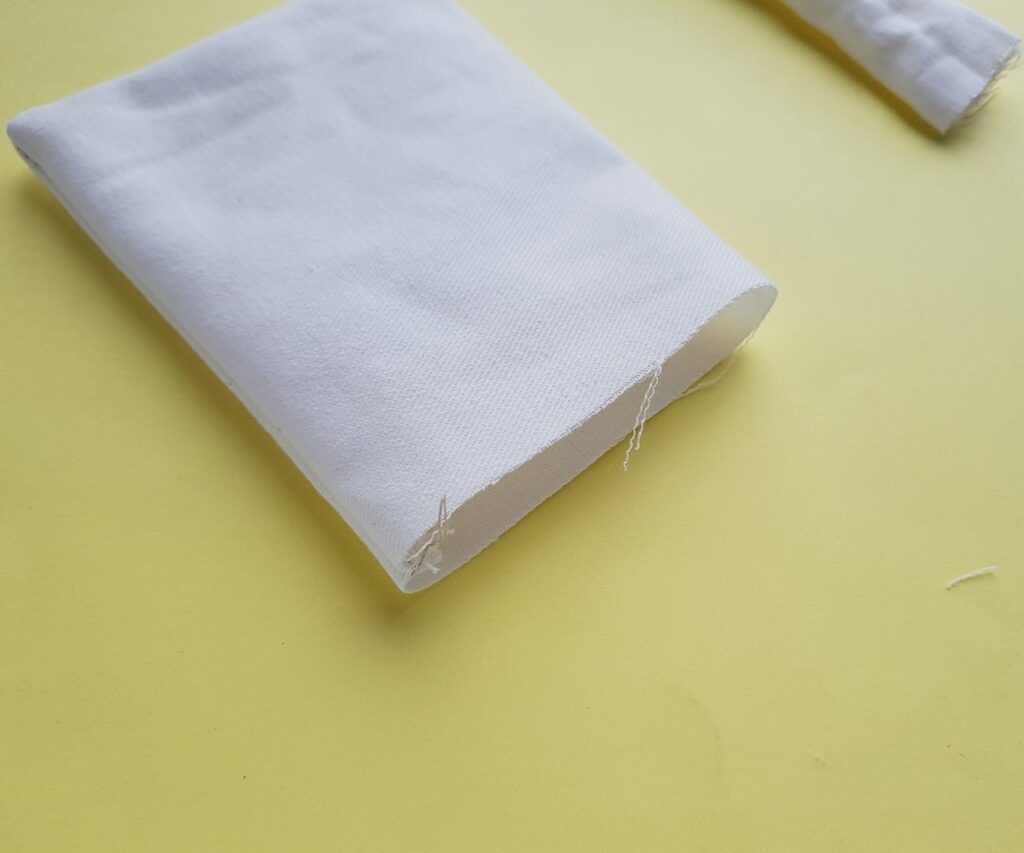 unseen edges of white fabric