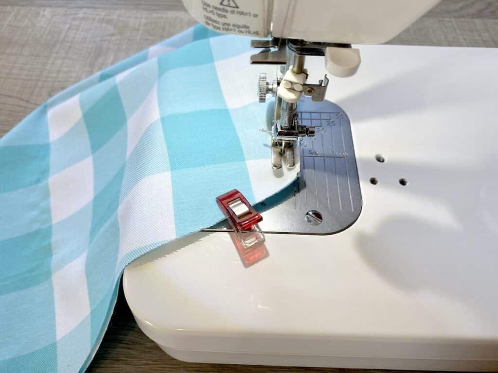 sewing seam on dog bandana