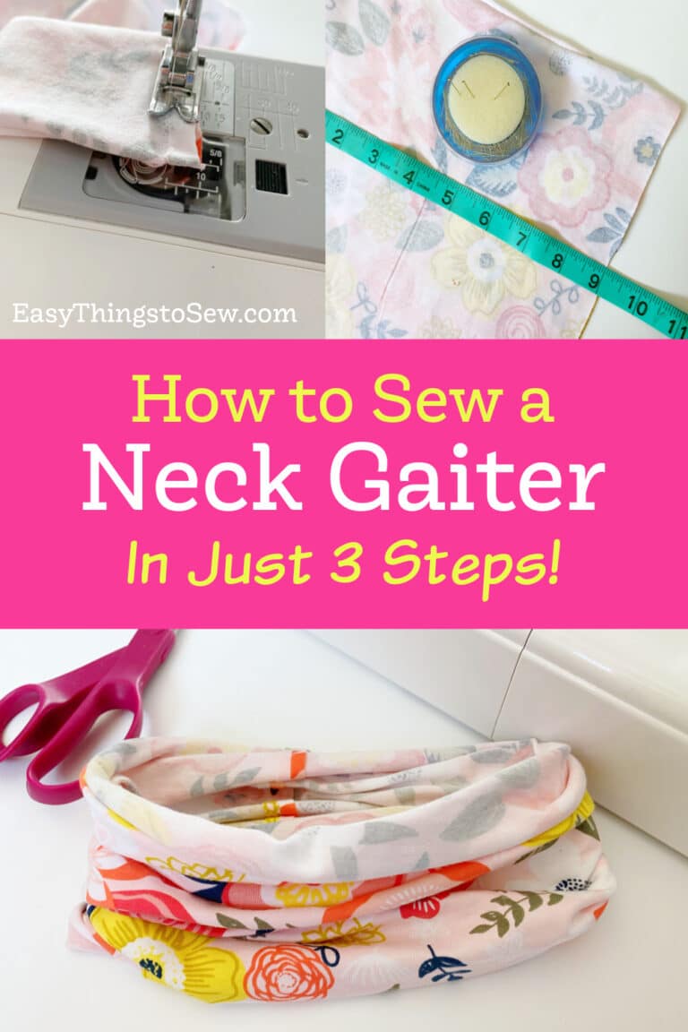 DIY Neck Gaiter in 3 Steps (No Pattern Needed) - Easy Things to Sew