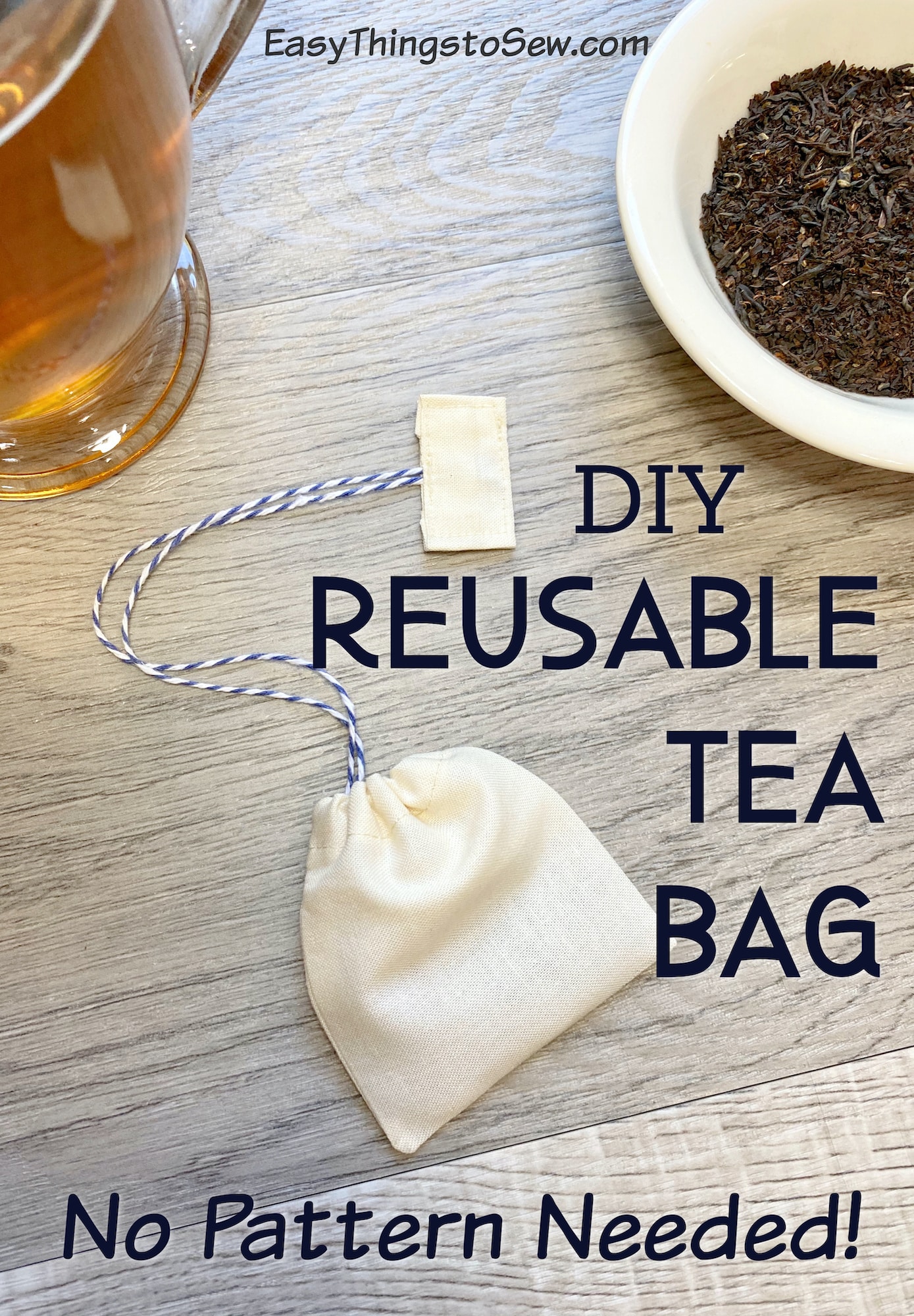 How to Sew a Reusable Muslin Tea Bag - Easy Things to Sew