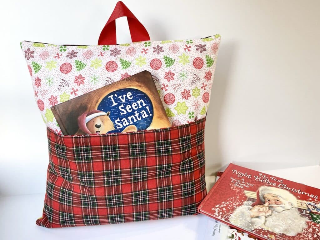 Kids Reading Pillow with Christmas Story Book