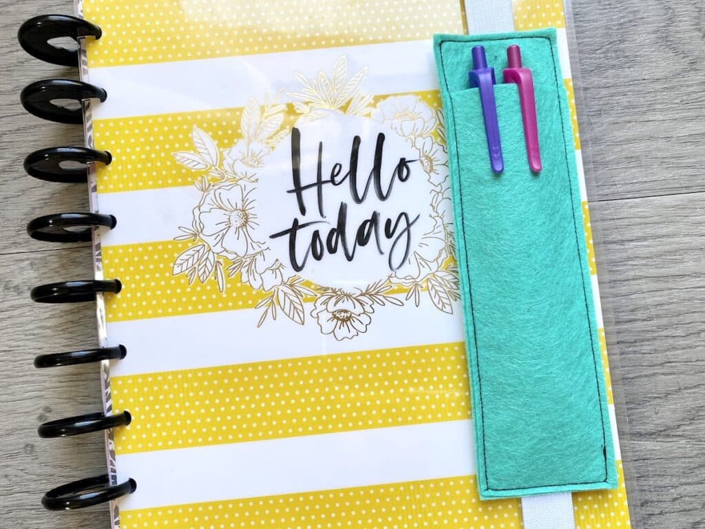 DIY Planner Pen Pouch  How to make a Notebook Pen Holder [sewingtimes] 