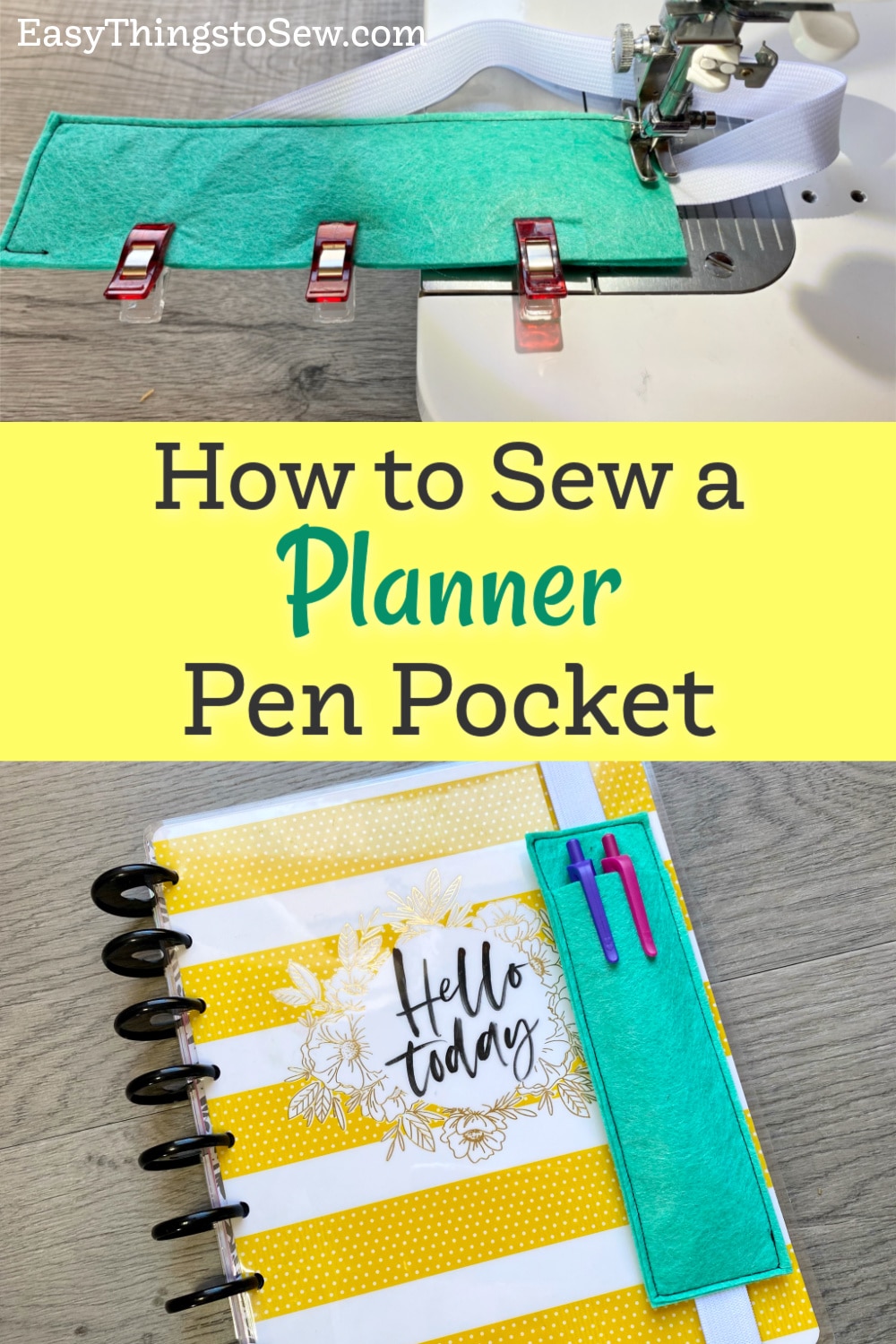 How to Sew A Planner Pen Pocket Easy Things to Sew