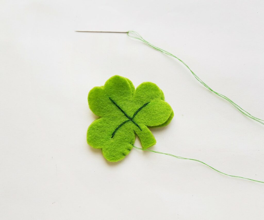 Stuffed Felt Shamrock Step 4