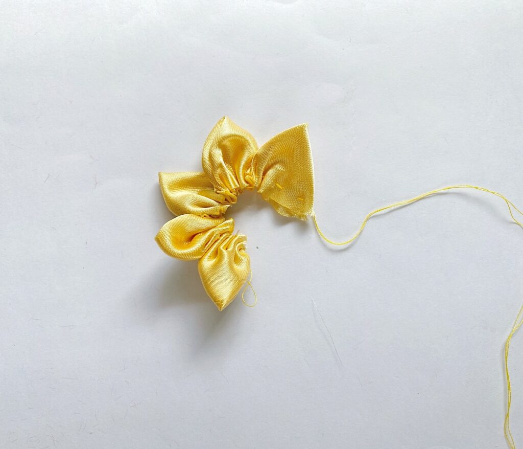 How To Sew Satin Flowers Step 6