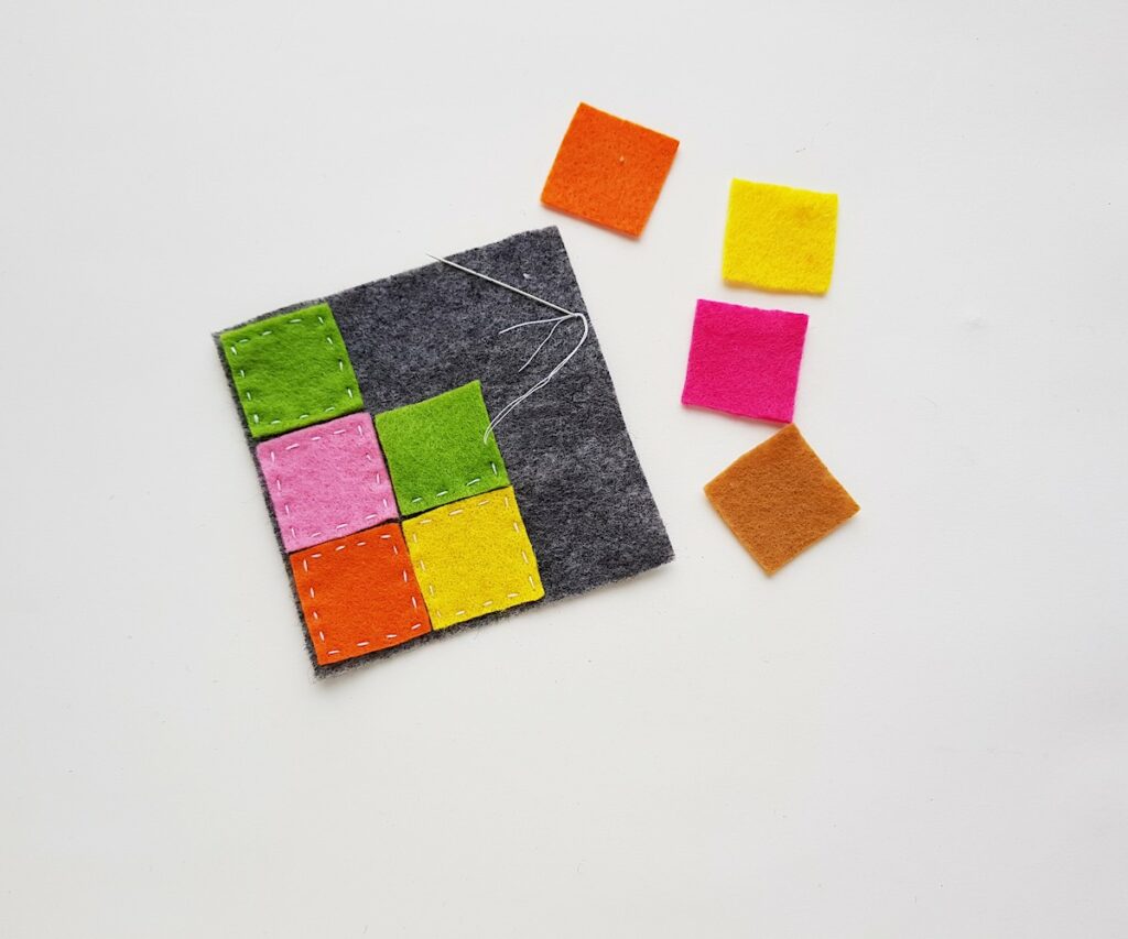 Patchwork Felt Coasters Step 4