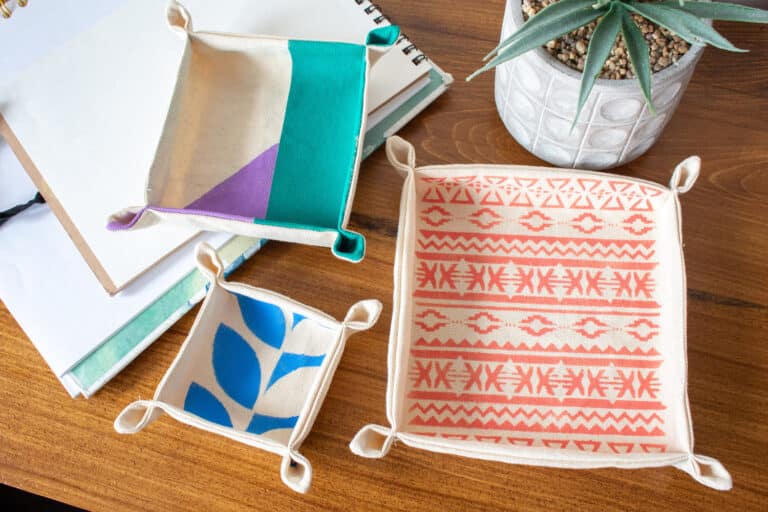 How to Make Nesting Canvas Valet Trays