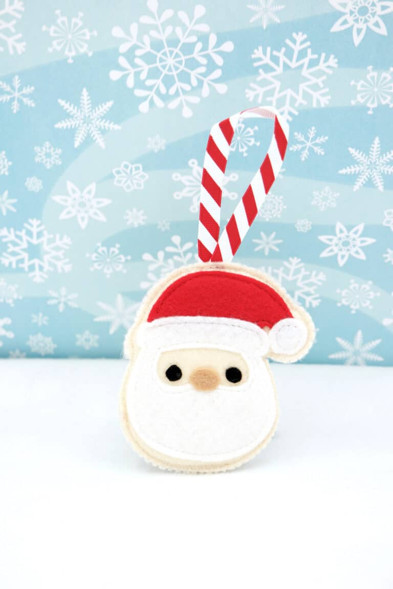 Santa Cookie Christmas Ornament (Free Pattern)