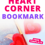 Easy to sew heart corner bookmark.