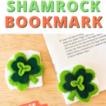 Easy to sew shamrock bookmarks.