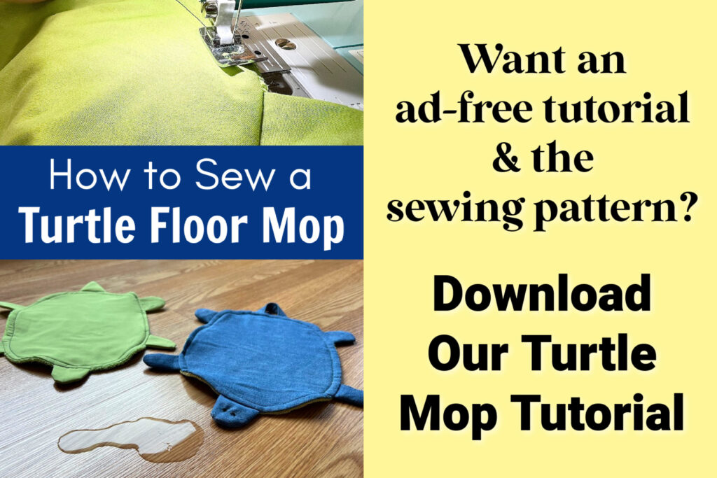 Learn how to sew a free turtle mop for your cleaning needs.