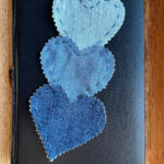 Stacked hearts bookmark free sewing pattern suitable for avid readers.