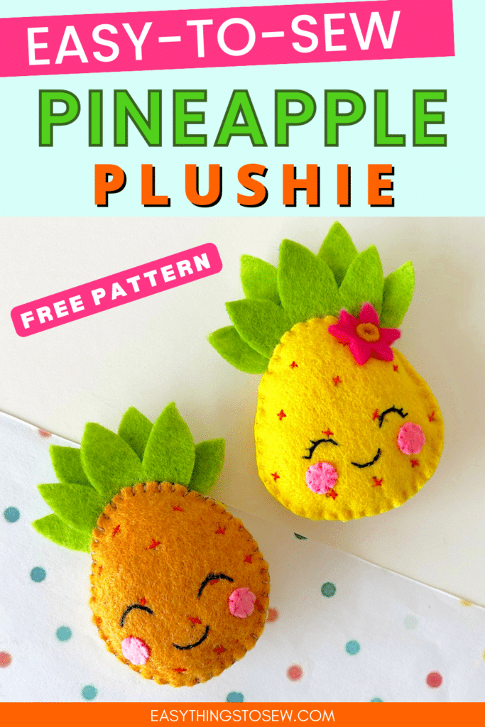 Easy to sew pineapple plushie.