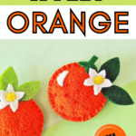 Diy felt orange crafting guide with free pattern offer.