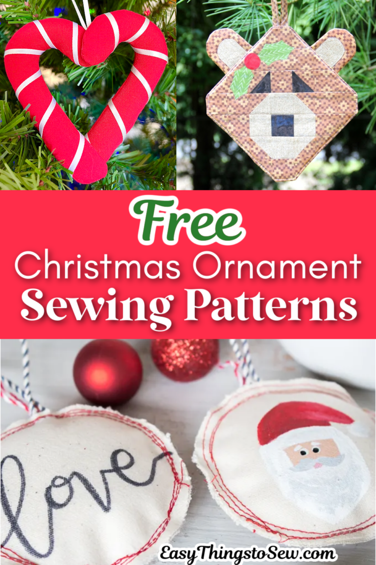 12 Free Christmas Ornament Sewing Patterns for a Stunning Tree! - Easy ...