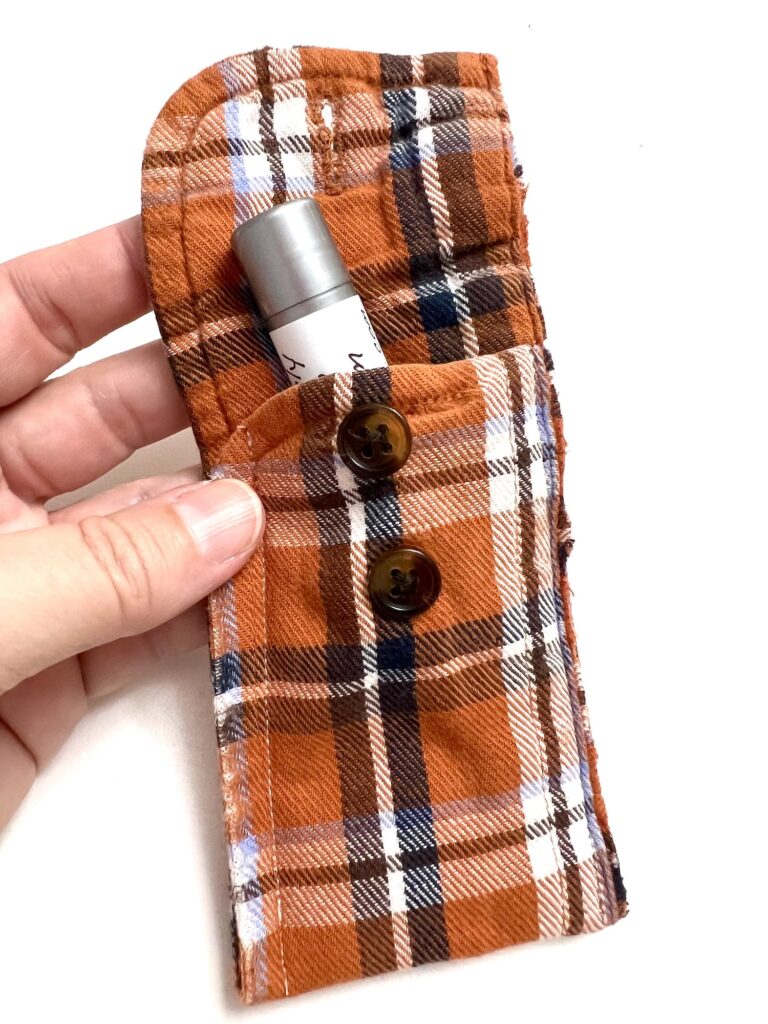 Easy Chapstick Holder (From Shirt Cuff!)